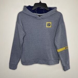 NOTRE DAME Hoodie Womens XS Under Armour Loose Twist Back Pockets Sweatshirt
